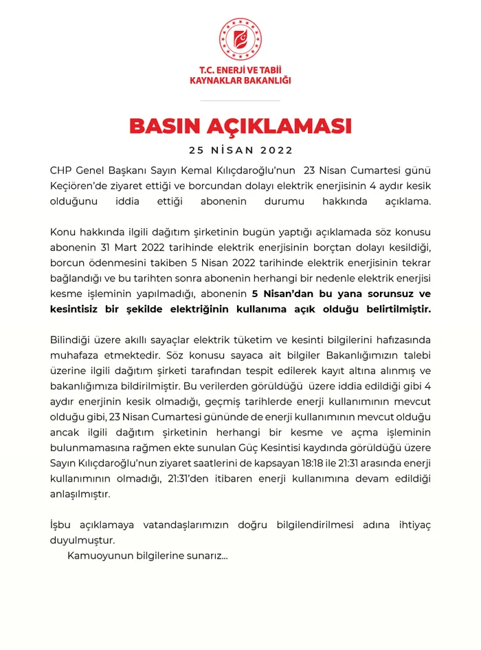 Enerji Bakanı Fatih Dönmez paylaştı! Akıllı sayaç da Kemal Kılıçdaroğlu’nu yalanladı - 7