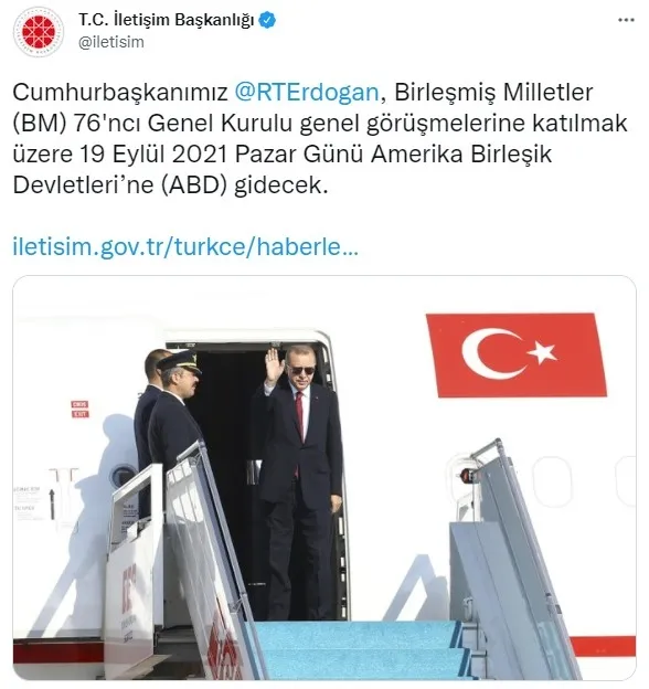 İletişim Başkanlığından Başkan Erdoğan'ın ABD ziyareti ile ilgili açıklama - 6