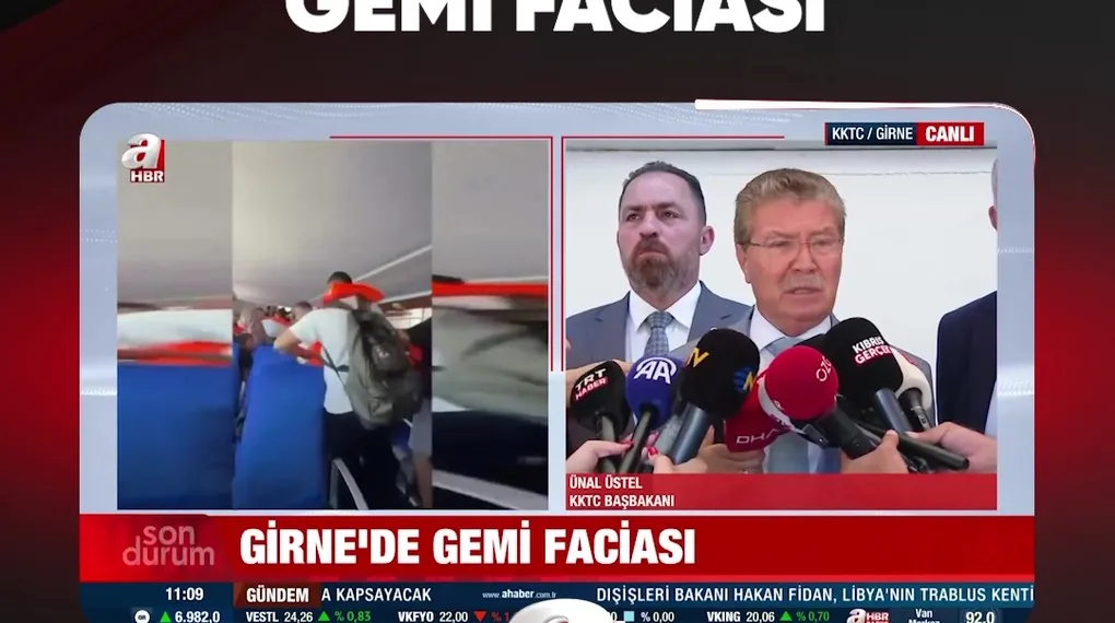 GİRNE'DE GEMİ FACİASI