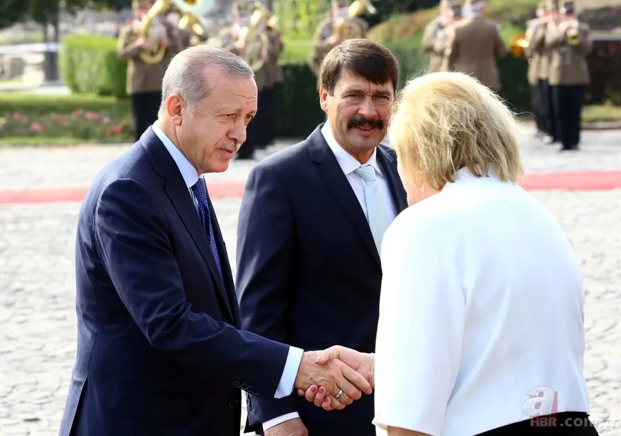 Başkan Erdoğan Janos Ader tarafından resmi törenle karşılandı 20