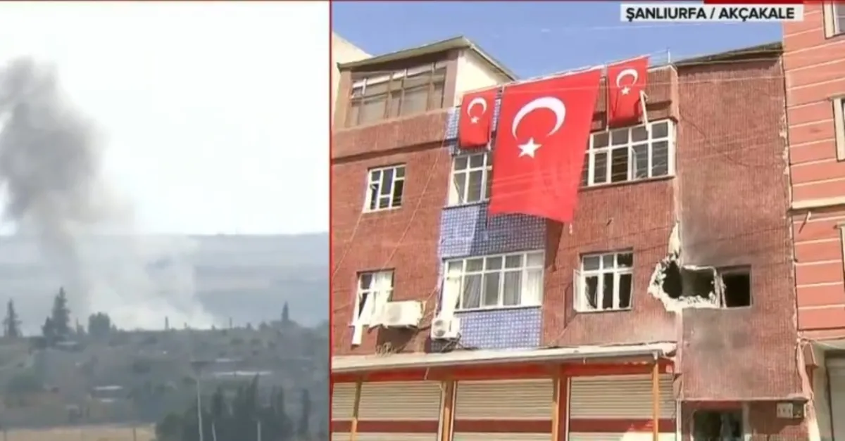 Terör örgütü YPG Akçakale’de yine sivilleri hedef aldı! Atılan havan Türk bayrağının asılı olduğu eve isabet etti