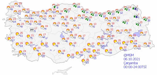 1633466844463.png Meteoroloji'den çok sayıda ile sağanak yağış ve kuvvetli fırtına uyarısı! 5 günlük hava durumu raporunda flaş detaylar! İstanbul Ankara İzmir hava durumu - 6