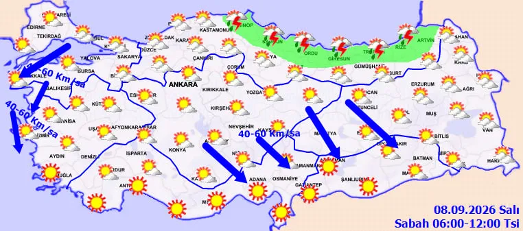 Meteoroloji'den yeni hafta için hava durumu raporu: Sağanak, kuvvetli rüzgar ve yükselen sıcaklıklar - 1