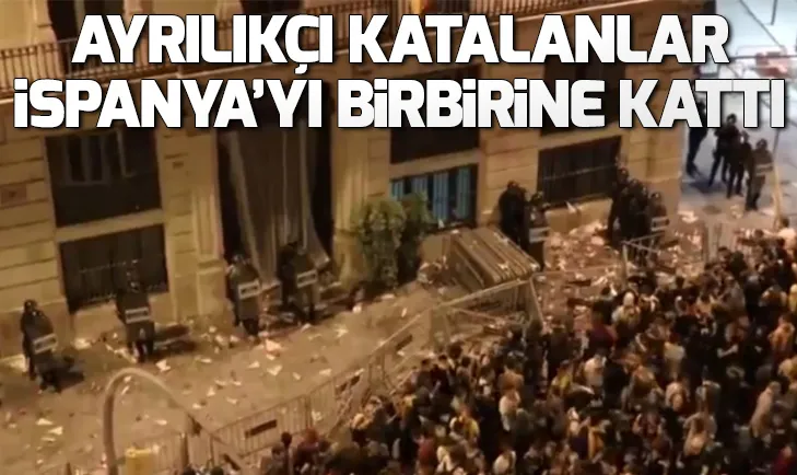 İspanyada Katalanlar ortalığı birbirine kattı
