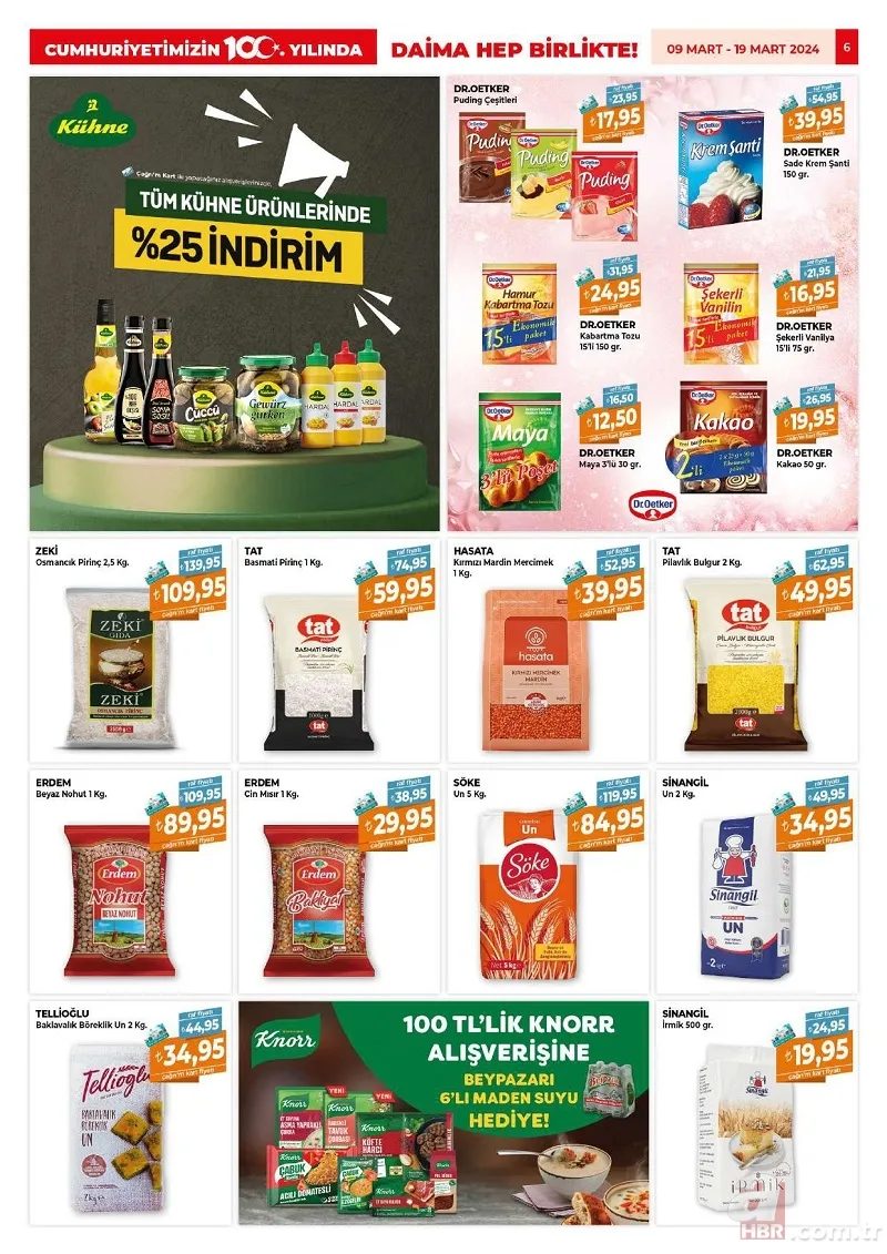 Çağrı Market İndirim Kataloğu Yayınlandı! RENAX bulaşık makinesi tableti 159,95 TL, İçim Kaşar peynir 249,95 TL, Doğuş 3 kilogram toz şekeri 89,75 TL… 7