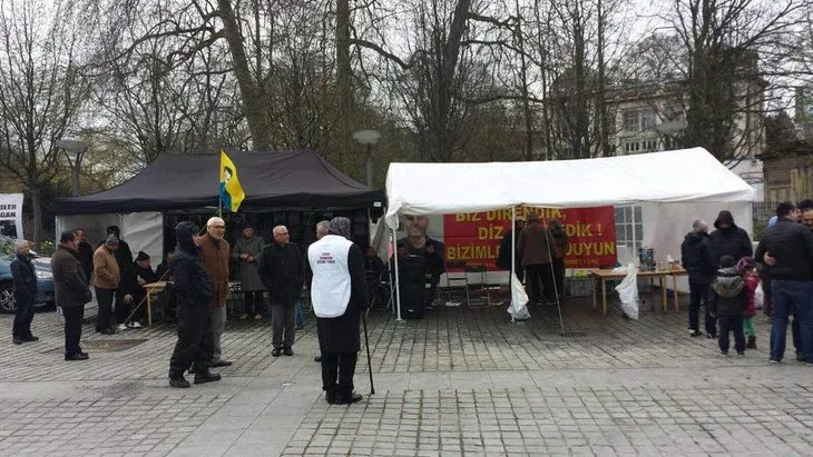 Brüksel’deki PKK çadırı yeniden kuruldu