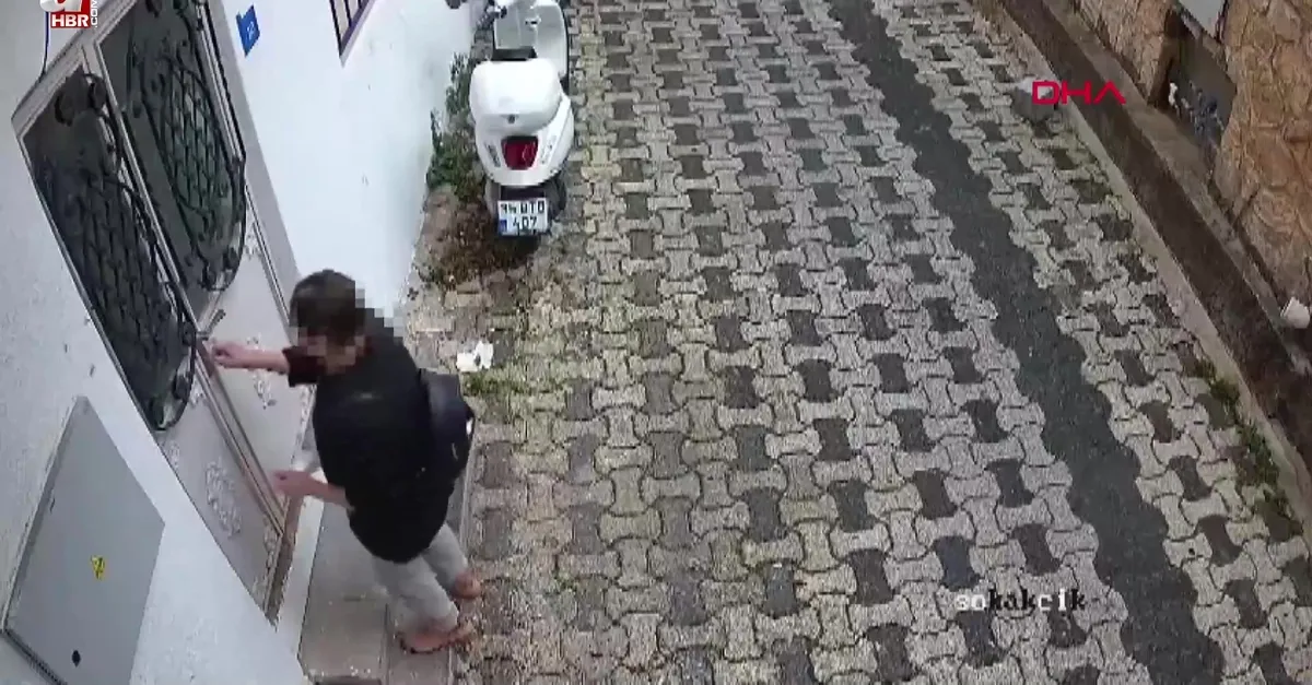 Komşular arasındaki anlaşmazlık kamerada