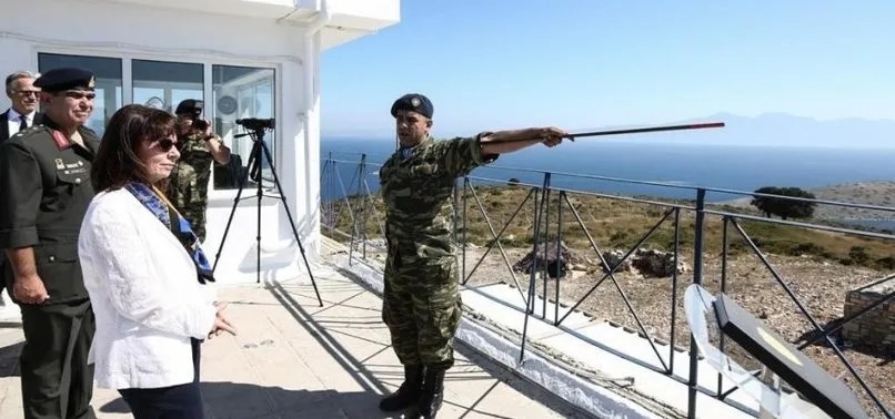 Yunan Cumhurbaşkanı Sakellaropulu'ndan tahrik: Eşek Adası'nı ziyaret etti