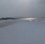 Büyükçekmece Gölü dondu