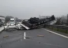 Akılalmaz kaza! TIR takla attı