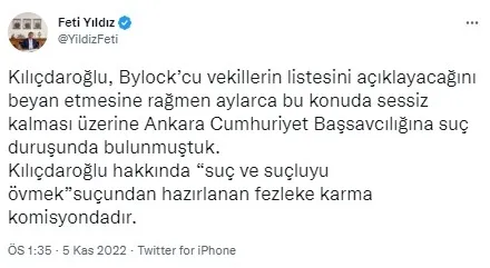 1667679330962.jpg Kılıçdaroğlu’nun dosyası karma komisyonda! "ByDlock kullanan vekiller var" iddiası sonrası 5 ayrı suçtan fezleke hazırlandı - 1