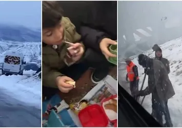 Erzincan'da servis kara saplandı