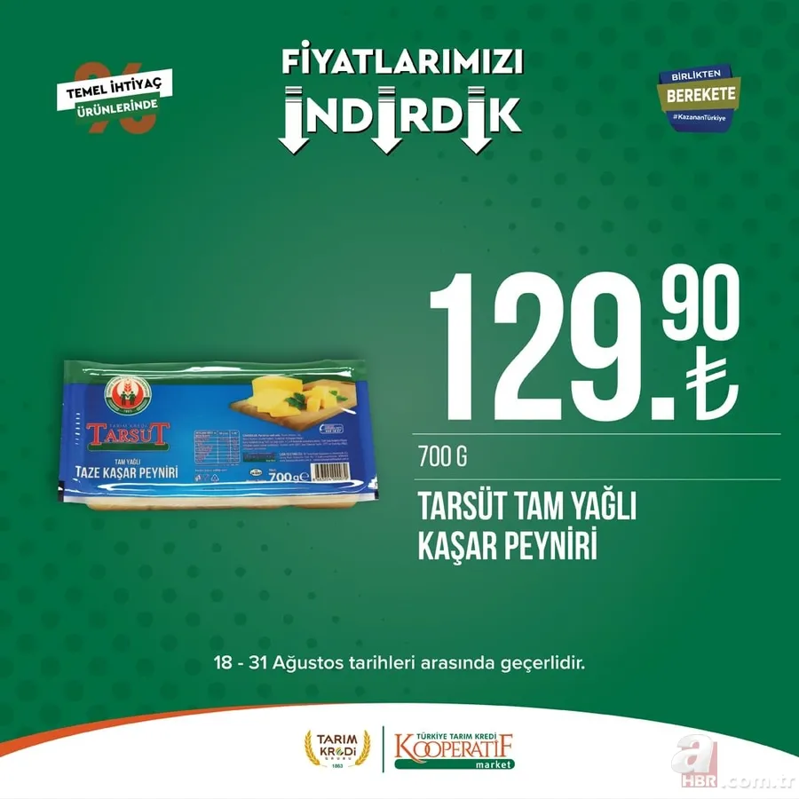Yeni ürünleri görenler kapıda kuyruk oldu! Tarım Kredi Market listeyi güncellendi! 30'lu yumurta 68.50, Tereyağı 89.90, 40'lı tuvalet kağıdı 168.90 TL... 21