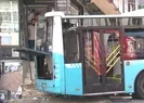 İstanbulda halk otobüsü evin duvarına çarptı