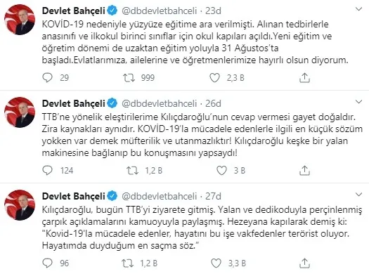 MHP Genel Başkanı Devlet Bahçeli’den Kemal Kılıçdaroğlu’na flaş yanıt