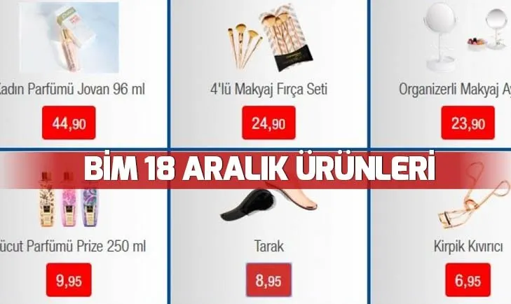 bim aktuel urunler katalogu 18 aralik
