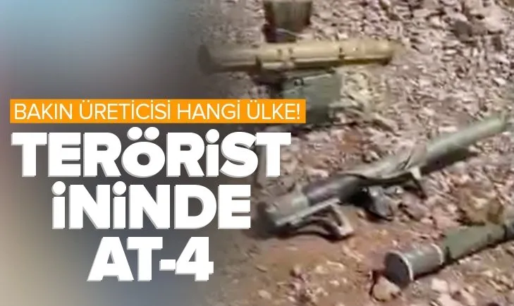 Son dakika: Terörist mağarasında NATO’ya girmeye çalışan İsveç yapımı tanksavar AT-4 ele geçirildi