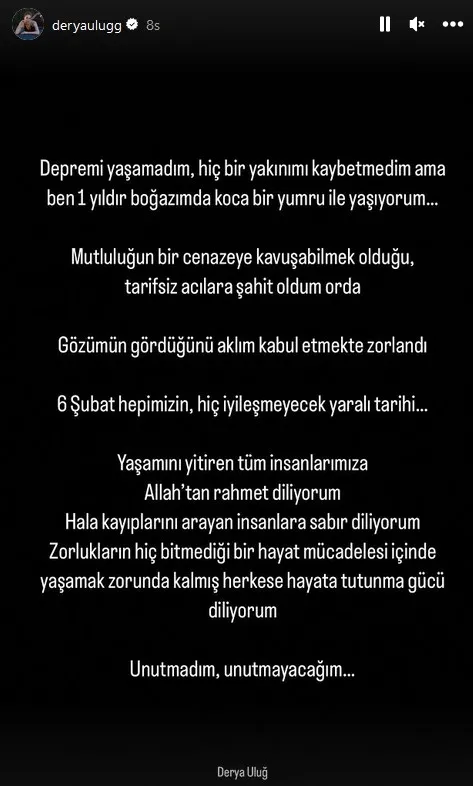 6 Şubat depreminin yıl dönümünde ünlü isimlerden paylaşımlar!