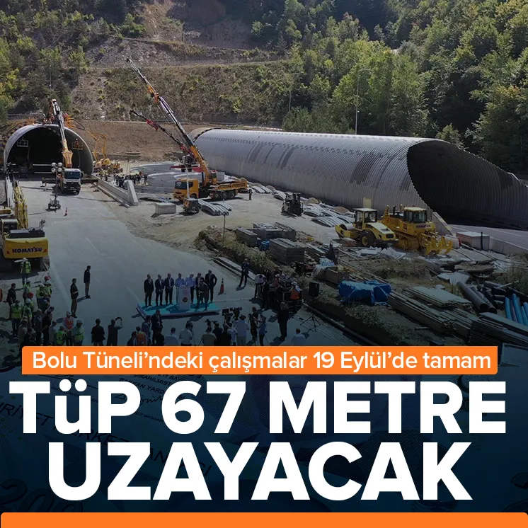 Bolu Dağı tünelindeki çalışmalar tamamlanıyor