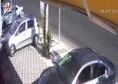 Araçta bırakılan çocuk aracın el frenini indirdi