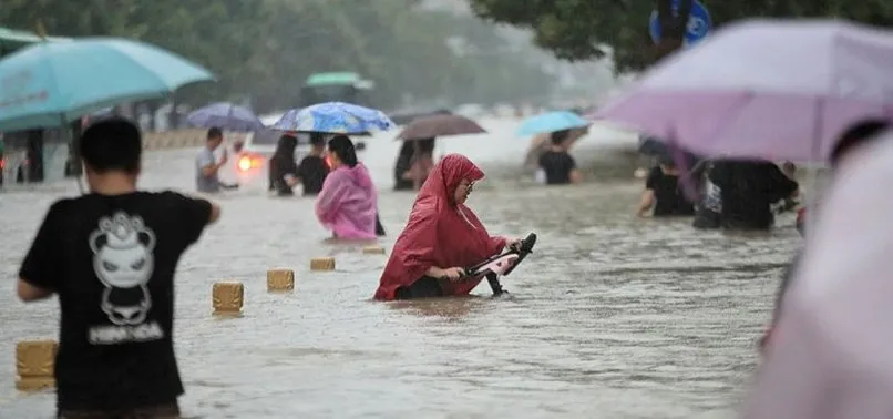Çin'deki sel felaketi! Hayatını kaybedenler var