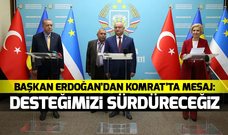 Başkan Erdoğandan Moldova mesajı