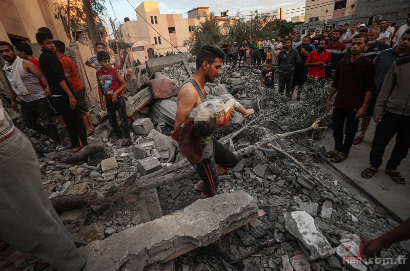 A Haber çatışma bölgesinde! Gazze'de katil İsrail'in katliamı sürüyor... 2