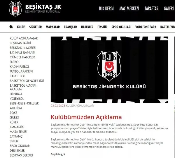 Beşiktaş’tan resmi açıklama geldi! Şampiyonu play-off mu belirleyecek?