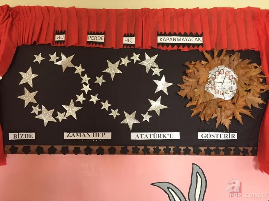 10 Kasım panosu nasıl yapılır? 10 Kasım Atatürk'ü Anma Günü pano çalışmaları! İşte örnek panolar ve yazıları... 18