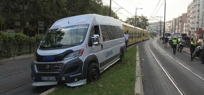 Son dakika: İstanbul’da tramvay yolunda kaza