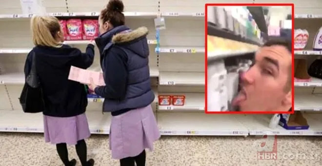 Corona virüse meydan okudu! Marketteki deodorantları yaladı... 3