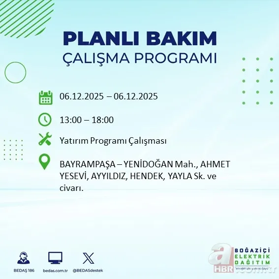 O ilçede yaşayanlar dikkat! 10 saatlik kesinti olacak: İşte BEDAŞ-AYEDAŞ güncel liste 10