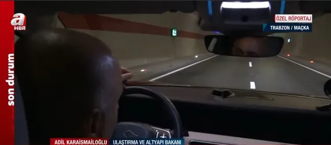 A Haber ekibi ve Bakan Karaismailoğlu Zigana Tüneli’nden Togg ile geçti