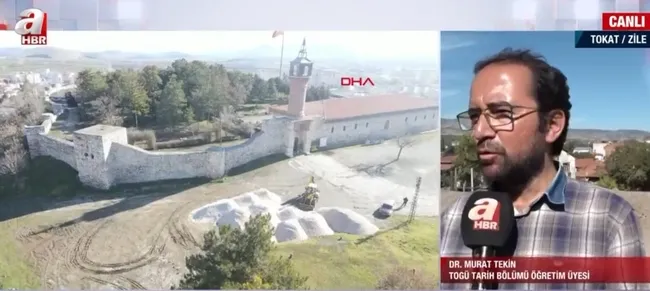 Sezar’ın ‘Geldim, Gördüm, Yendim’ dediği Zile Kalesi’nde antik tiyatro bulundu