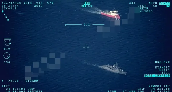 Son dakika: MSB, Barbaros fırkateyninin İHA tarafından alınan görüntüsünü paylaştı