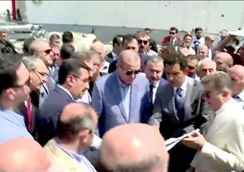 Erdoğan'dan, Sarp Sınır Kapısı'nda ve Ovit Tüneli'nde inceleme