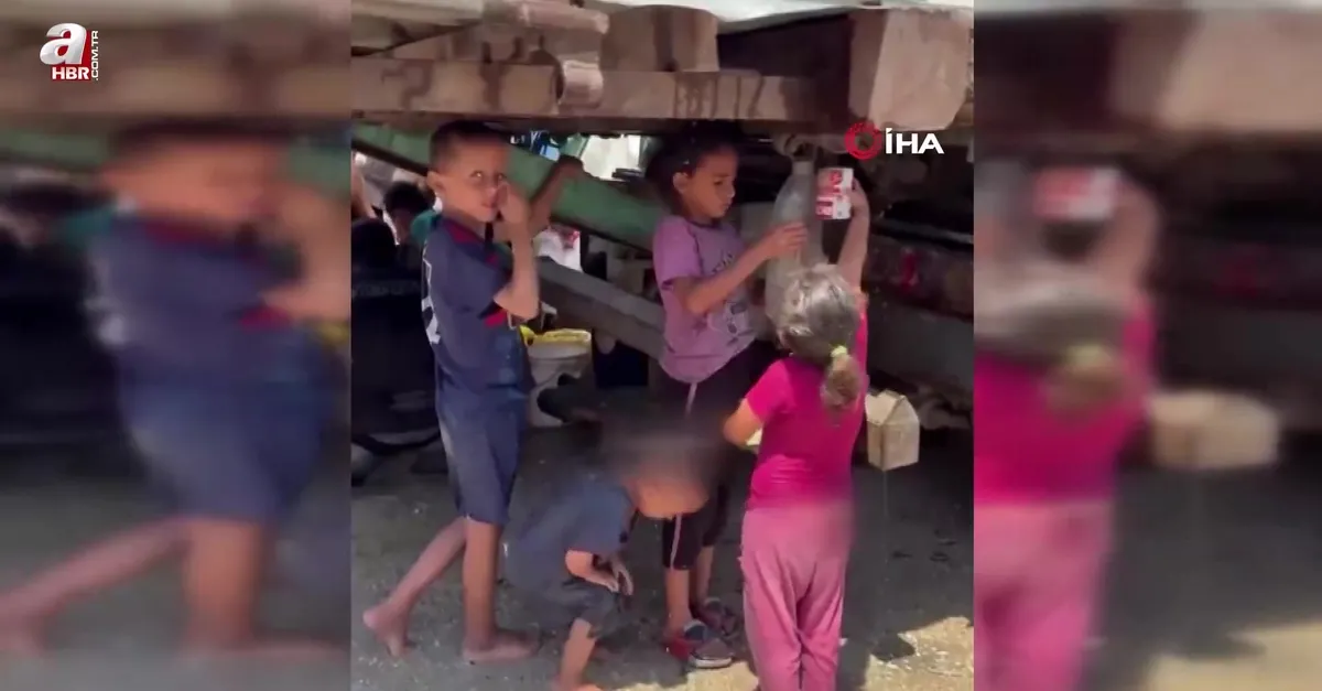 Gazze’de çocuklar kirli suya muhtaç kaldı