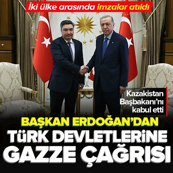 Başkan Erdoğan Kazakistan Başbakanı Bektenov’u kabul etti | Eylem Planı Protokolü imzalandı