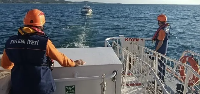 Çanakkale Boğazı’nda arıza yapan tekne kurtarıldı