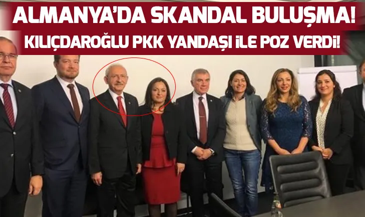 Kemal Kılıçdaroğlu Almanyada PKK yandaşı vekille poz verdi