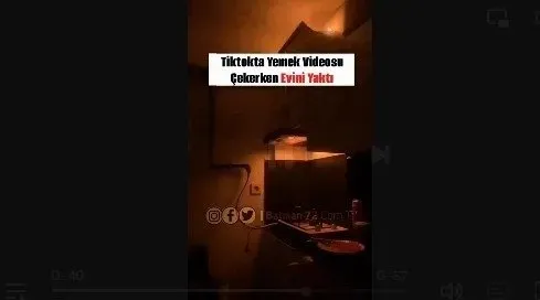 TikTok videosu çekeyim derken evini yaktı! Korku dolu anlar kamerada - 4