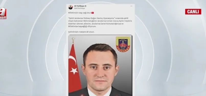 Jandarma Uzman Çavuş Aydın Ceylan şehit oldu