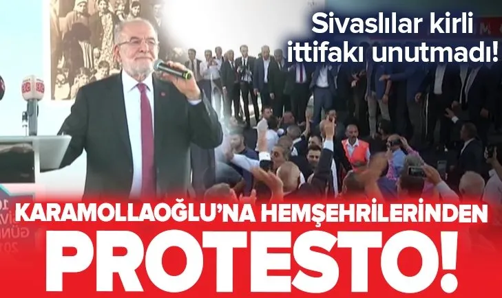 Temel Karamollaoğlu'na hemşehrilerinden protesto! Etkinliği terk etmek zorunda kaldı