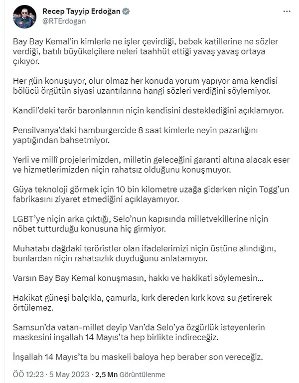 baskan-erdogandan-kemal-kilicdarogluna-sert-tepki-kimlerle-ne-isler-cevirdigi-yavas-yavas-ortaya-cikiyor-1683236881347.jpg Başkan Erdoğan'dan Kemal Kılıçdaroğlu'na sert tepki: Kimlerle ne işler çevirdiği yavaş yavaş ortaya çıkıyor - 1