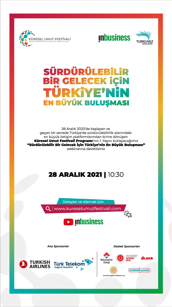 Küresel Umut Festivali 2021 final buluşması 28 Aralık’ta gerçekleşiyor