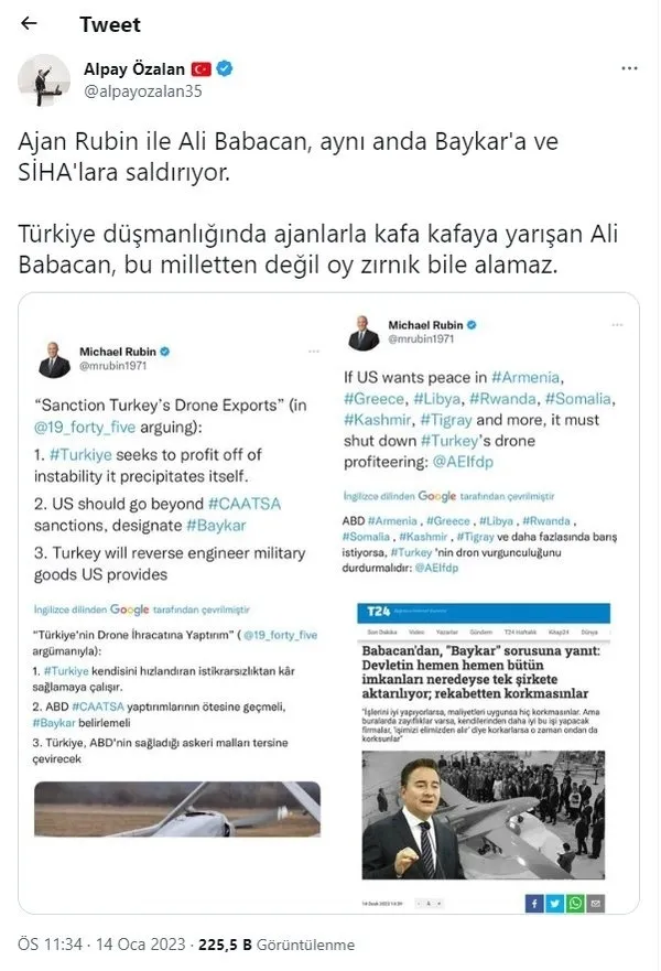 Ali Babacan'ın SİHA hazımsızlığına tepkiler çığ gibi büyüdü! Yerden yere vurdular