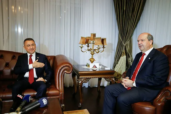 KKTC Cumhurbaşkanı Tatar'ın ilk konuğu Cumhurbaşkanı Yardımcısı Oktay oldu - 2