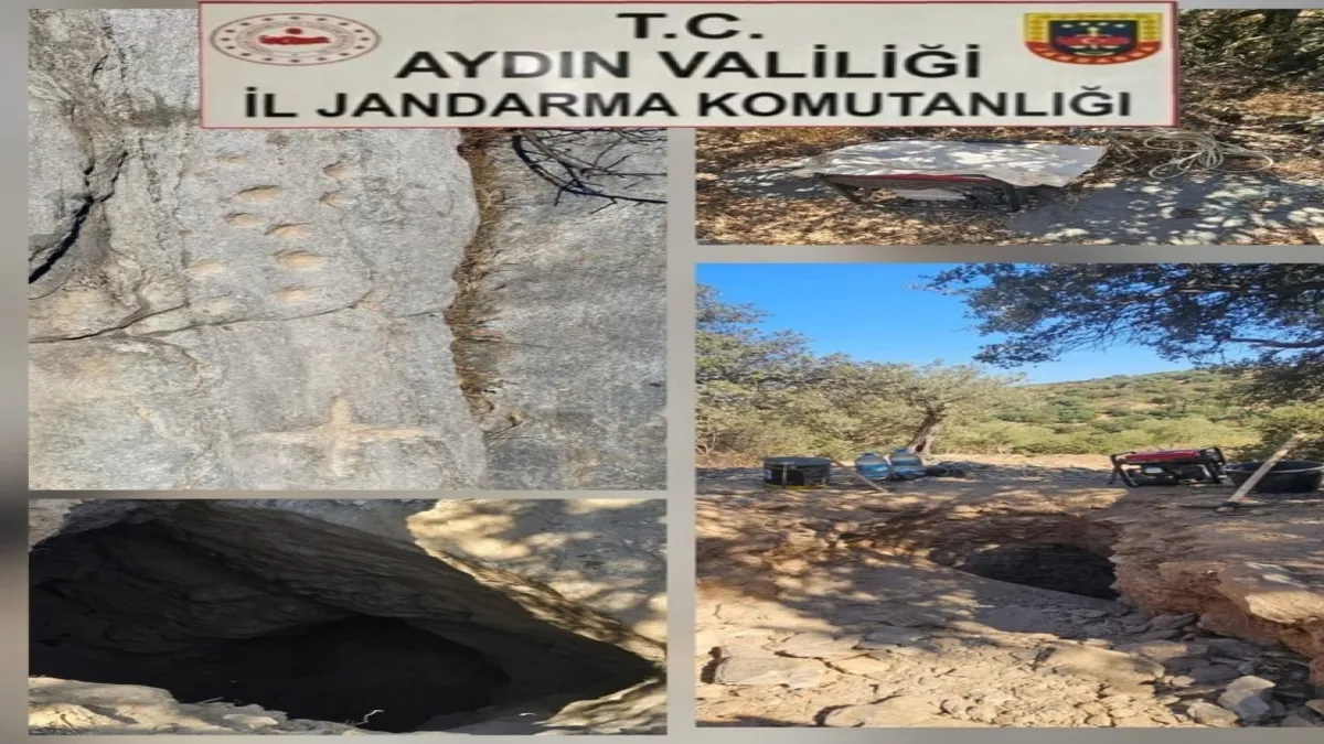 Söke'de sit alanında kaçak kazıya jandarmadan suçüstü