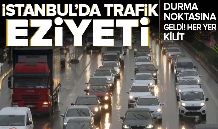 İstanbul’da trafik yoğunluğu yüzde kaç | İstanbul’da yağmur trafiği! Durma noktasına geldi