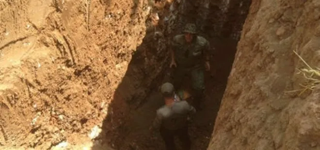 Nusaybin’de teröristlerce kazılan tünel bulundu